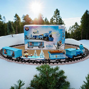 美国lionel蒸汽火车轨道，玩具声音灯光带遥控冰雪奇缘儿童生日礼物
