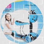 发夹。儿童滑板车闪光滑轮，四轮三轮2-4-6-8-10岁男女.童划板车。