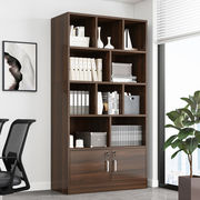 办公室书柜背景柜落地文件柜收纳资料柜书架木质整面墙展示柜靠墙