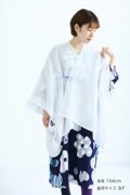 sousou日本京都设计师，女麻料长款系带斗篷，上衣外套白色