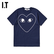 IT CDG PLAY COMME des GARCONS川久保玲男装短袖T恤爱心logo印花