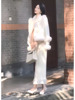 冬装搭配一整套高级感韩剧，穿搭时尚名媛，白色毛呢外套半身裙两件套
