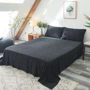 水晶绒床单单件家用大床双人，床盖灰色冬季保暖加绒绒毯1.8米被单