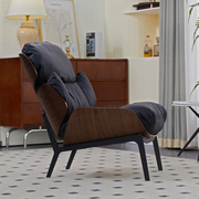 沙发椅单人轻奢意式简约设计师款阳台休闲椅客厅，创意懒人沙发椅