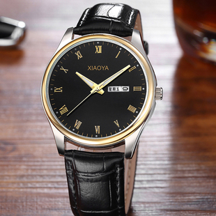 瑞士十大品牌男士手表机械表，防水真皮带，名牌石英男表学生潮流
