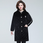 韩版冬季加绒保暖加长款罩衣，成人女工作服羽绒服护衣厨房长袖围裙