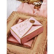 结婚喜糖盒纸盒欧式ins风，创意喜糖礼盒个性粉色婚礼喜糖袋糖果盒