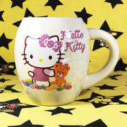 日本进口可爱Hellokitty陶瓷卡通KT猫马克水杯创意凯蒂猫咖啡杯子