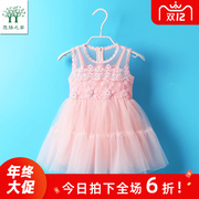 宝宝吊带连衣裙夏装，一三岁女童背心裙，夏季公主裙儿童装网纱蓬蓬裙