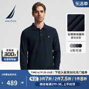 NAUTICA/诺帝卡男装春款全棉柔软透气休闲长袖POLO衫T恤KO3303