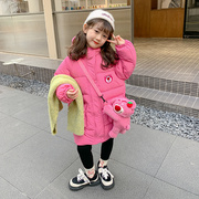 女童棉服冬装2023洋气儿童羽绒棉衣外套冬季棉袄小女孩加厚潮