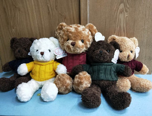 棕色泰迪毛绒玩具毛衣熊公仔熊熊猫礼物儿童大布娃娃礼物玩偶抱枕