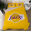 北欧篮球主题NBA湖人队床上用品四件套1.8米床罩学生床单3件套