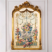 83x135美式欧式客厅别墅金色异形挂画装饰画风景油画玄关画壁炉画