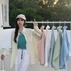 bz设计感小众上衣，2024年韩系衬衣甜美别致独特纯色衬衫女