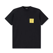 原版字母高版本(高版本)巴黎t恤黄色，便利贴宽松体恤男女情侣款b家短袖