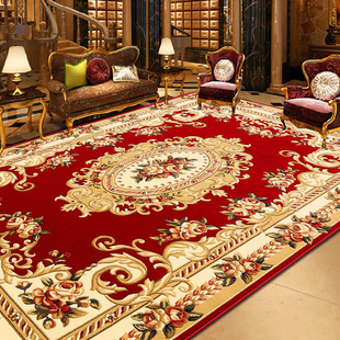 万腾 欧式地毯客厅加厚大沙发茶几毯纯手工雕花家用卧室床边地毯