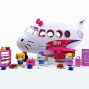 正版hellokitty凯蒂猫玩具大客机，救护飞机女孩过家家套装儿童礼物