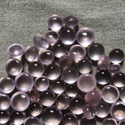 天然星光粉晶芙蓉晶圆形，10.15mm戒面吊坠，无孔裸石diy簪子材料包