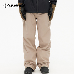 volcom钻石男装户外大牌，直筒耐磨滑雪裤2024冬季防风保暖裤子