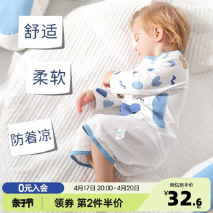 宝宝睡衣婴儿睡袍夏季薄款纯棉a类婴幼儿连体，空调服男童儿童睡裙