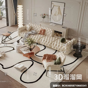 美式布艺沙发组合简约现代别墅大平层客厅会客沙发全屋家具定制