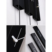 挂钟客厅家用简约长方形横竖版北欧挂表时尚艺术时钟个性创意钟表