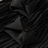 d黑色更质感法国设计师，拼真丝丝绒条纹，长袖衬衫2024女春天家7k33