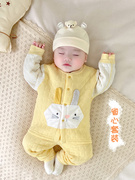 宝宝秋冬季套装a小孩衣服女保暖衣1岁男宝睡衣分体婴儿冬装两件套
