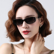 2024偏光太阳镜女士狐狸头镶钻小框墨镜时尚，优雅防紫外线眼镜