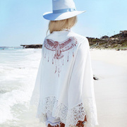 防晒开衫女度假外罩衫沙滩比基尼海边搭外套衣衫泳衣裙镂空风