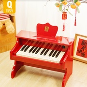 俏娃儿童小钢琴木质电子琴可弹奏宝宝玩具男女孩乐器启蒙生日礼物
