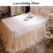 laceshabby法式复古轻奢风格，立体绣花蕾丝婚庆，家纺床品床裙