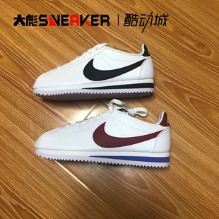 NIKE耐克女鞋阿甘白红复古运动鞋休闲跑步鞋 807471-103-101