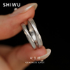 SHIWU/饰悟双生结情侣对戒纯银小众设计一对情侣款戒指定制送礼物
