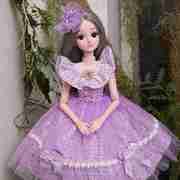 婚纱洋娃娃超大珍藏版粉色可以换衣服礼盒巨型组合复古充电过年3d