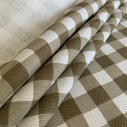 定制条纹格子 地中海宽幅纯棉帆布四季布粗布床单窗帘沙发桌布面