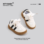 「mtybaby」男童宝宝板鞋，2024春秋婴儿童学步鞋女童运动鞋小白鞋