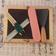 中国特色工艺品，剪纸工具艺人手工刻，专业刻纸草木灰蜡板套装