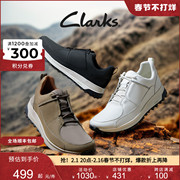 Clarks其乐男鞋时尚低帮鞋真皮休闲鞋舒适防滑缓震户外运动鞋男