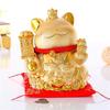 金色招财猫摆件特大号陶瓷，大气摇手发财猫，存钱罐开业装饰创意礼物