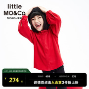 拜年服 little moco童装冬装女童灯芯绒娃娃领纯棉衬衫儿童上衣