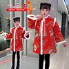 女童中国风旗袍加绒连衣裙冬季洋气，儿童喜庆红色，公主裙拜年服