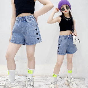 女童牛仔短裤夏季薄款儿童，韩版百搭洋气，2021夏装宝宝女孩裤子