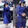 高级定制玛丽王后同款宝蓝色羊毛时尚西装套装大摆半裙优雅端庄冬