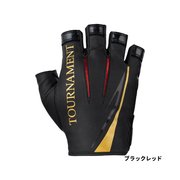 日本直邮Daiwa Glove DG-1323T 锦标赛手套 5 Cut L 黑红
