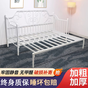 铁艺沙发床伸缩床两用抽拉小户型，家用折叠客厅推拉床欧式坐卧铁架
