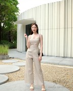 泰国设计师设计 Penelope 显瘦通勤无袖吊带连体裤长裤