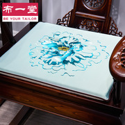 现代中式绣花太师椅坐垫1162简约布艺餐椅垫红木圈椅坐垫定制