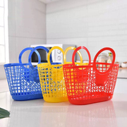 塑料手提篮环保买菜篮子可折叠装肥皂洗衣粉杂物收纳篮超市购物篮